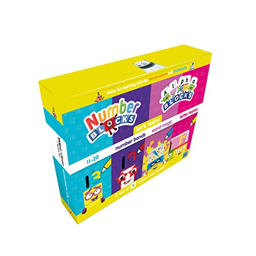 Numberblocks and Alphablocks: Let's Learn Numbers and Letters 4-Book Wipe-Clean Box Set: 4 Wipe-clean books with pens included