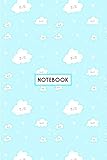 Notebook Fluffy Clouds Blue Wide Ruled 110 Pages 614 X 921
