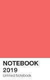 Notebook 2019 Calendar Unlined Notebook Living Coral Color
