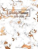 20192020 Weekly Planner Pretty Marble Bronze Daily Weekly And Monthly Planner 20192020 Cute 2 Year Organizer Yearly Schedule And Agenda With Notes Todo Lists Vision Boards And More