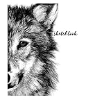 Sketchbook A Cute Black Wolf Themed Personalized Artist Sketch Book Notebook And Blank Paper For Drawing Painting Creative Doodling Or Sketching