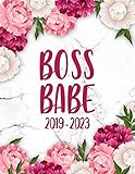 Boss Babe 20192023 Peonies Marble 5 Year Planner With 60 Months Spread View Calendar Pretty Floral Five Year Agenda Organizer Journal Schedule Notebook And Business Planner