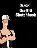 Black Graffiti Book 120 Pages 85 X 11white Paper Sketch Doodle And Draw Marker And Color Pencils