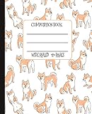 Wide Ruled Composition Book Cute Shiba Inu Notebook For School Work Or Home Keep Your Notes Organized And Your Favorite Dog On Display Wonderful Dog Breed Dog Lovers Composition Books