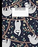 Composition Notebook Vintage Lazy Sloth College Ruled Notebook Cute Medium Lined Journal For Students Kids And Teens For Writing Notes