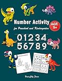 Number Activity Essential Writing Practice For Preschool And Kindergarten Ages 35 68 1 To 50 Numbers Tracing With Dinosaurs Number Exercises For Counting Count Card Activity Book