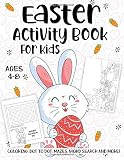 Easter Activity Book For Kids Ages 48 A Fun Kid Workbook Game For Learning Happy Easter Day Coloring Dot To Dot Mazes Word Search And More