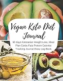 Vegan Keto Diet Journal 90 Days Ketotarian Weight Loss Meal Plan Carbs Fats Protein Calories Tracking Journal Diary Log Book