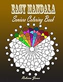 Easy Mandala Seniors Coloring Book Big Size 8511 Inch Easy Mandala Coloring Book For Seniors And Beginners