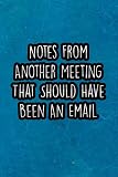 Notes From Another Meeting That Should Have Been An Email Nice Blank Lined Notebook Journal Diary