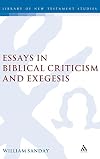 Essays in biblical criticism and exegesis
