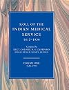 Roll of the Indian Medical Service 1615-1930
