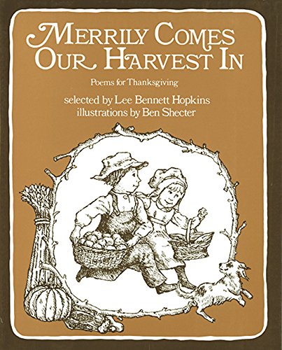 Merrily Comes Our Harvest In: Poems for Thanksgiving book cover