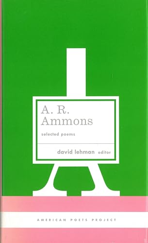 A. R. Ammons (By: David Lehman,A.R. Ammons) cover