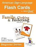 Sign2me Early Learning Flash Cards Family Clothing Toileting Pack Beginner Series Incl Asl English Spanish