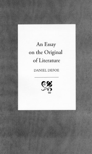 An Essay on the Original of Literature cover