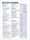 Microsoft Word 2007 Formatting (Intermediate) Quick Reference Guide (Cheat Sheet of Instructions, Tips & Shortcuts - Lam