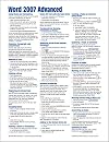 Microsoft Word 2007 Advanced Quick Reference Guide (Cheat Sheets of Instructions, Tips & Shortcuts - Laminated)