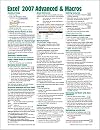 Microsoft Excel 2007 Advanced & Macros Quick Reference Guide (Cheat Sheet of Instructions, Tips & Shortcuts - Laminated)
