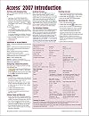 Microsoft Access 2007 Introduction Quick Reference Guide (Cheat Sheet of Instructions, Tips & Shortcuts - Laminated)