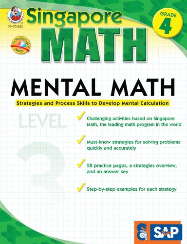 Singapore Math β Mental Math Level 3 Workbook for 4th Grade cover