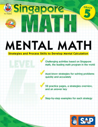 Singapore Math β Mental Math Level 4 Workbook for 5th Grade cover