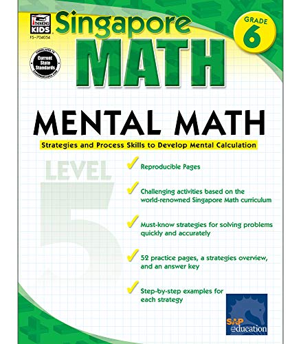 Singapore Math β Mental Math Level 5 Workbook for 6th Grade cover