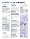 Word 2016 For Mac Introduction Quick Reference Guide Cheat Sheet Of Instructions Tips Shortcuts Laminated Card