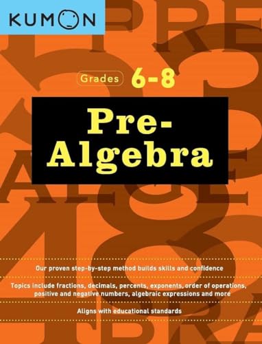 Kumon Pre-Algebra Grades 6-8 cover