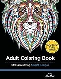 Adult Coloring Book Stress Relieving Animal Designs