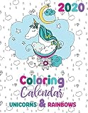 2020 Coloring Calendar Unicorns Rainbows