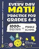 Every Day Math Practice 1000 Questions You Need To Kill In Middle School Math Workbook Middle School Study Practice Notebook Grades 68