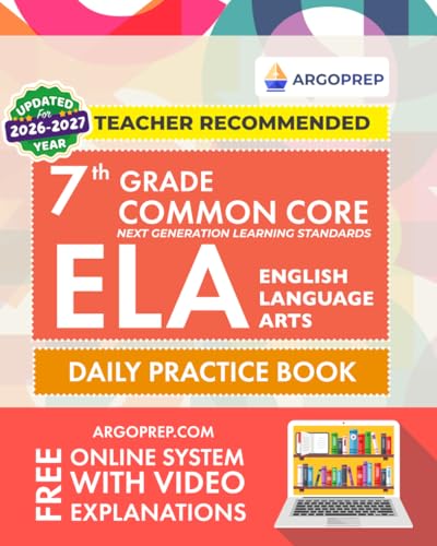 7th Grade Common Core ELA: Daily Practice Workbook cover