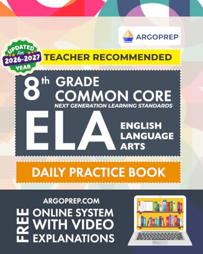 8th Grade Common Core ELA: Daily Practice Workbook cover