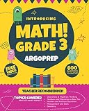 Introducing Math Grade 3 By Argoprep 600 Practice Questions Comprehensive Overview Of Each Topic Detailed Video Explanations Included 3rd Grade Math Workbook