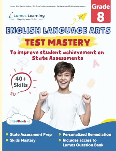 Lumos Skills Mastery tedBook - 8th Grade ELA cover