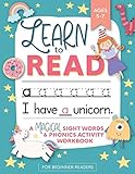 Learn To Read A Magical Sight Words And Phonics Activity Workbook For Beginning Readers Ages 57 Reading Made Easy Preschool Kindergarten And 1st Grade
