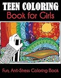 Teen Coloring Book For Girls Fun Antistress Coloring Book