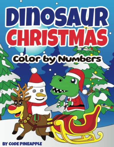 Cover of Dinosaur Christmas Color by Numbers