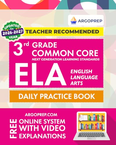 3rd Grade Common Core ELA: Daily Practice Workbook cover