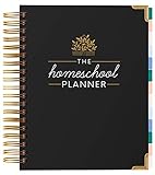 The Homeschool Planner Beautiful Undated Homeschool Planner With Monthly Tabs To Do List Goals Meal Planning Academic Tools Homeschooling Distance Learning Family Organizer Gold Spiral