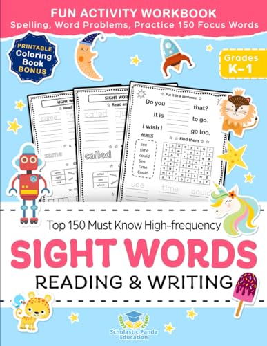 Sight Words Top 150 Must Know High-frequency Kindergarten & 1st Grade cover