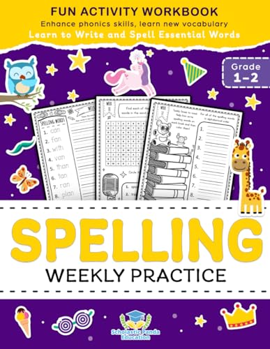 Spelling Weekly Practice for 1st 2nd Grade cover