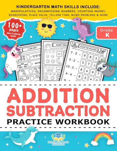 Addition Subtraction Practice Workbook cover