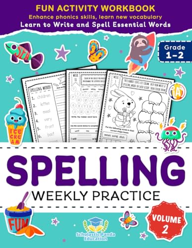 Spelling Weekly Practice for 1st 2nd Grade Volume 2 cover