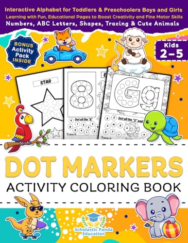 Dot Markers Activity Coloring Book for Kids 2-5 cover