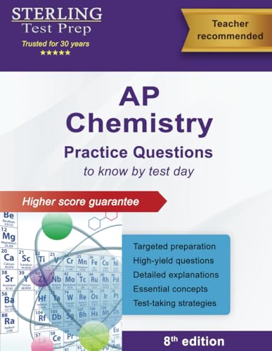 Sterling Test Prep AP Chemistry Practice Questions cover