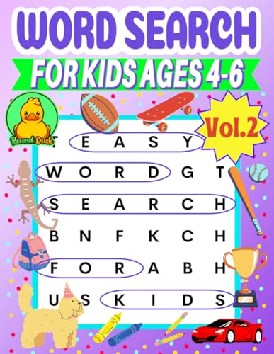 Cover of Word Search for Kids Ages 4-6 Vol 2 by Round Duck