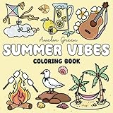 Summer Vibes Coloring Book: 60 Bold & Easy Designs of Joyful Summer Days, Fun Beach Activities, Relaxing Scenes & Much More (Suitable for Both Kids & Adults) (Bold and Easy Series)