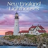 New England Lighthouses 2020 12 X 12 Inch Monthly Square Wall Calendar Usa United States Of America East Coast Scenic Nature English French And Spanish Edition